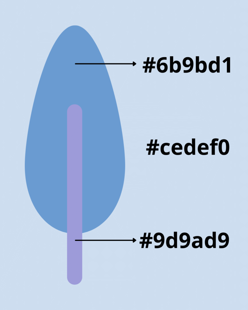 Top color combinations for your niche in 2022.  cornflowerblue #6b9bd1, gainsboro #cedef0, Purple #9d9ad9